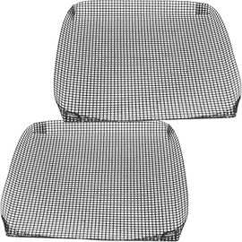 Reusable Nonstick Bbq Grilling Basket, Mesh Sheets for Grilling, Toaster Ovens and Campfire Cooking Accessories, by Exultimate (Black, 9- x 9.5- in, Set of 2)
