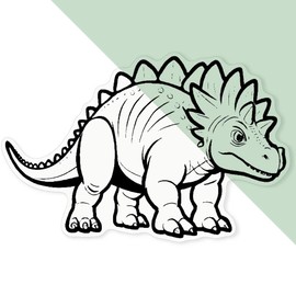 Extra Large 460mm 'Stegosaurus Dinosaur' Transparent/Clear Sticker Decal for Windows/Cars/Walls (DC00125739)