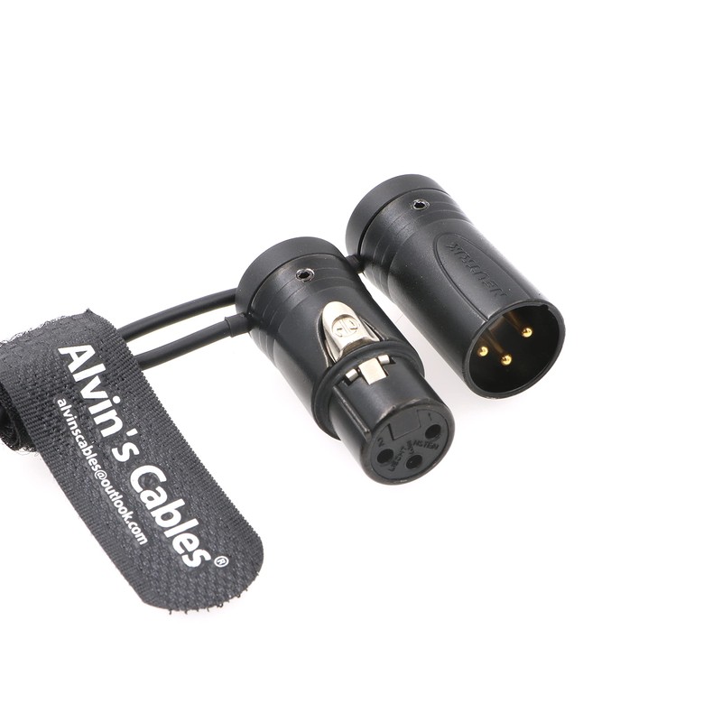 Low-Profile 3 Pin XLR Male to Female Cable Original Plug