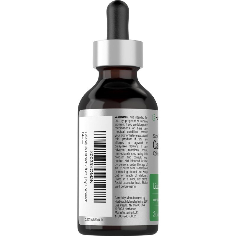 Horbäach Calendula Tincture | 2 fl oz | Liquid Extract