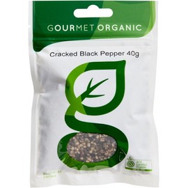 Gourmet Organic Herbs Black Pepper Cracked 40g Sachet