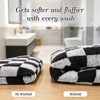 ZHIHEYC 2 PCS Black and White Checkered Bath Towels Set,