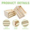 Nudaoz 6-Pack 5 Inch Natural Pine Wooden Crates, Unfinished Rustic