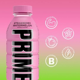 PRIME Hydration - Electrolytes Sports Drink - Strawberry Watermelon, 12 Bottles