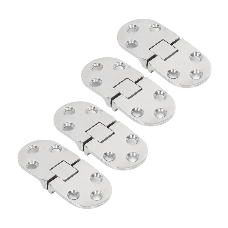4PCS Door Hinge with Mounting Holes 316 Stainless Steel Hinge