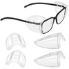 Foyods 4 Pairs of Side Protectors for Glasses, Transparent Protective