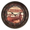Rivers Edge Products Moosehead Rusty Metal Clock, 15-Inch