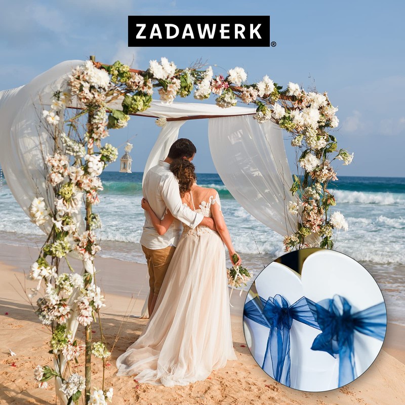 ZADAWERK® Organza - 30 m x 28 cm - Blue