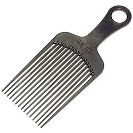 Chicago Comb Model 11 Carbon Fiber, Large Hair Pick, Anti-Static, 7.5 Inches (19 cm), Made in USA