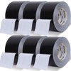 Oleitodh 6 Pack 3 in Duct Tape Black Heavy Duty