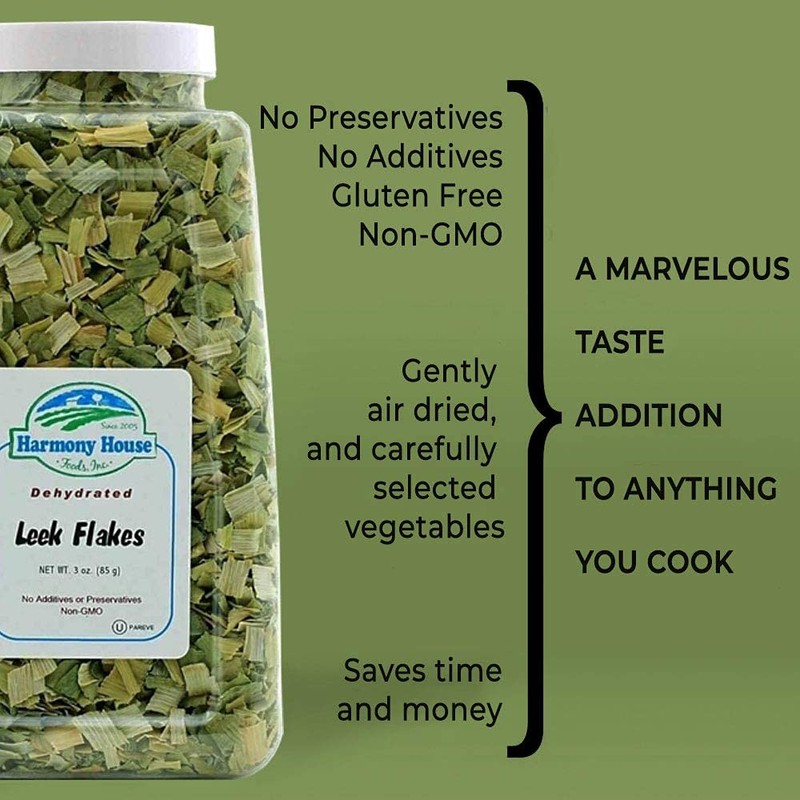 Harmony House Foods, Dried Leeks, Green and White, 3 Ounce