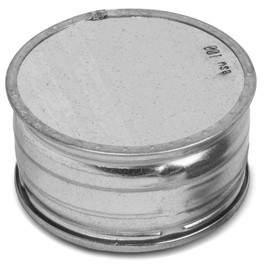 4" Inch Galvanized Steel Tee Cap - Round Vent Cover - Dryer Duct End Cap - Metal Plug - Indoor/Outdoor Pipe Cover - Metal Plug