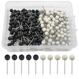 Push Pins World Map 600 Pieces Pins Pin Board Round Head Push Pins Black White Map Push Pins Pins for Cards Pin Board World Map