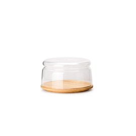 Continenta Cheese Dome Flat, wood Light Brown, One Size