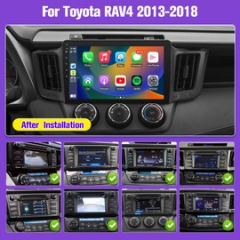 Android 11 Car Radio Stereo for Toyota RAV4 2013 2014 2015 2016 2017 2018,10.1inch Touch Screen for Toyota RAV4 Radio Wireless Carplay Android Auto BT FM SWC GPS (Style 2 Fit Large Screen & J.B.L)