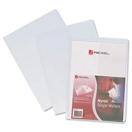 Rexel Nyrex Single Wallet with Vertical Inside Pocket A4 Clear Ref 12181 [Pack of 25]