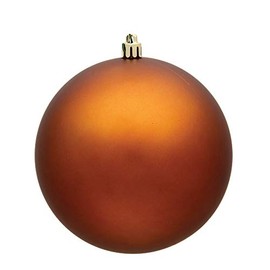 Vickerman 8" Copper Matte Ball Ornament - Shatterproof and UV Resistant - Reliable and Durable - Ready to Hang - Unique Christmas Tree Ornaments - Unique Copper Ornament