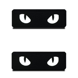 Pack of 2 Tactical Reflective Cat Eyes Patches Funny Cat Eyes Patch Badge Clothing Decoration for Backpack Costume Hat Uniform Helmet Dog Vest Decoration