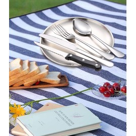 10-Piece Camping Mess Kit for 2 - Stainless Steel Silverware Set