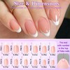 Lifextol 216PC White French Tip Press on Nails Medium Fake