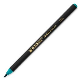 edding 1340 brush pen - turquoise - 1 pen - flexible brush tip - felt-tip pen for painting, writing and drawing - bullet journals, hand lettering, mandalas, calligraphy