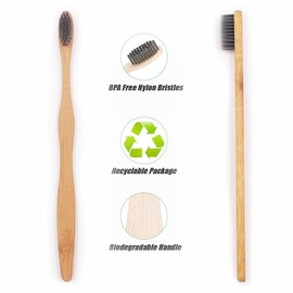 H&H Pets Bamboo Toothbrush Set for Dogs and Cats - Ultra Soft Bristles & Biodegradable Wooden Toothbrush, Puppy Supplies, Dog Dental Set, Eco-Friendly Pet Supplies (Large; 3-Count Pack)
