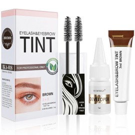 Eyelash & Eyebrow Kit, 2-In-1 Professional Lash & Brow Color Kit, Eye Brow & Eye Lash Coloring Set, Hair Color DIY Easy Use for Salon and Home 7ml (Light Brown)
