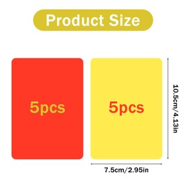 Bewudy 10 Stück Fußball Schiedsrichter Karte, Gelbe und Rote Karte Fußball Schiedsrichter-Karte, PVC Schiedsrichterkarten Sport Fussball Schiedsrichter-Tool für Fußballspiele Sportveranstaltungen