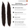Dark Brown Deep Wave Crochet Hair for Boho Braids 4#