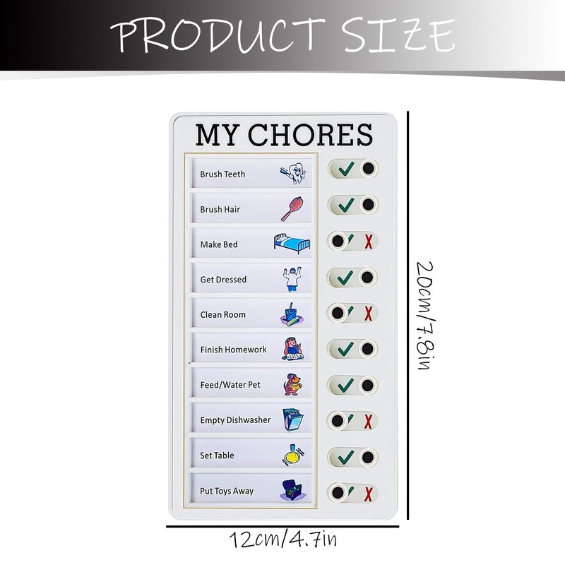 Tabanzhe Plastic Memo Board for Chores Checklist - Organize Your