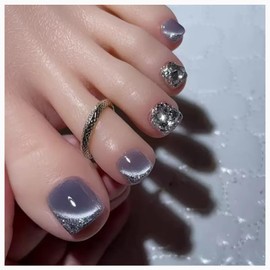 MISS MUMU Nail Tips, 24 Pieces, Nail Tips, Short, Spring, Summer, Simple, Cute, Popular, Nail Seal, Bride Nail, Glossy, False Nails, Coming of Age Ceremonies, Weddings, School Entrance Ceremonies