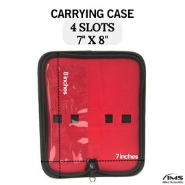 All-Purpose Faux Leather Pouch Zipper Case Versatile Molle with Protective Flap and Elastic Straps to Store Organize Sort Wide Variety of Tools, Holds 4 Instruments, 7"x8"