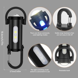 Mini LED Torch for Household Car Outdoor Work Travel Camping (Black)