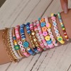 BFFAEAE Friendship Bracelets Heishi Surfer Clay Bead Bracelets Stack Beaded