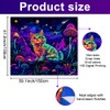 WEBEEDY Cute Cat Glow in The Dark Tapestry Fantasy Mushroom