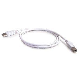 C2G USB Cable, USB 2.0 Cable, USB A to B Cable, 3.28 Feet (1 Meter), White, Cables to Go 13171