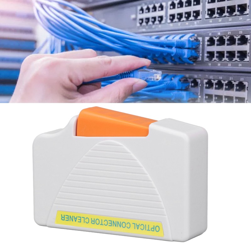 White Fiber Optic Cleaning Box Lightweight SC FC ST LC