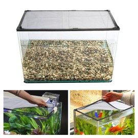 WALLFID DIY Magnetic Aquarium Anti-Jumping Net 39.4''X23.6'',Fish Tank Net,Crop as you like,Protect Fish Jumping Out of Fish Tank,Prevent fish,Reptiles,Turtles Escaping