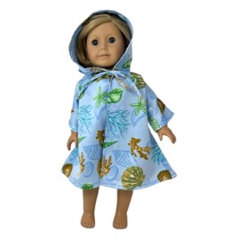 Doll Clothes Superstore Bathing Suit with Shell Print Wrap Fits Our Generation American Girl My Life Dolls