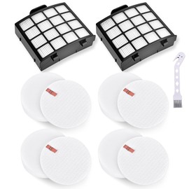 Leadaybetter AZ2002 Vacuum Filter Replacement for Shark Vertex DuoClean PowerFin Upright Vacuum AZ2000 AZ2000W AZ2002, 2 HEPA, 4 Foam and 4 Felt Filters, Replace Part XHFAZ2000, XFFKAZ2000