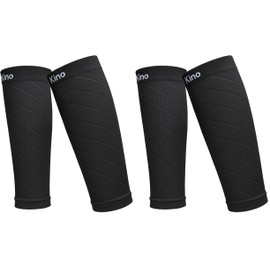 Rela Kino Calf Supporter [Supervised by a Physical The] For Legs and Calves, Compression Calf Sleeve for Sports and Standing Work, For Men and Women (Black 1 pair (1 right, 1 left), L/XL)