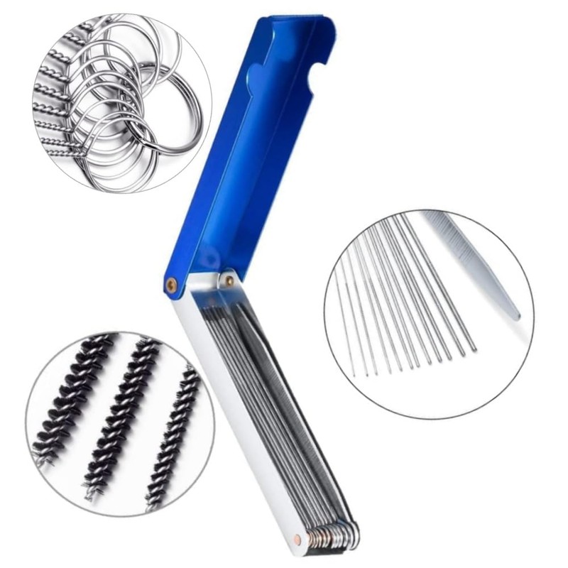 GYWHOOFT キャブレタークリーナーセット ワイヤーブラシ クリーニング針 クリーニングブラシ 溶接カーブ用 クリーニングワイヤー13本、ーニング針10本、ワイヤブラシ5本 オートバイATV適用 清潔ツール メンテナンス用品