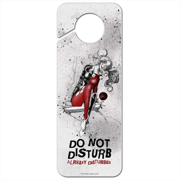 GRAPHICS & MORE Harley Quinn Already Disturbed Plastic Door Knob