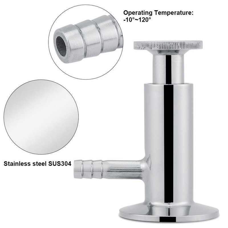 Sanitary Sample Valve, 2 Inch(50.5mm) Ferrule Sanitary Stainless Steel SUS304