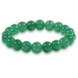 Chakra Heilung Armband 10mm natürlichen Smaragd Perlen Armband für Frauen Männer, St.Patrick's Day Armband, Herz Chakra grüner Kristall spirituelle Heilung Armband (Jade)