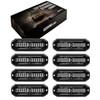 WINECO 8pcs 12 LED Surface Mount Strobe Lights, Firefighter Blue