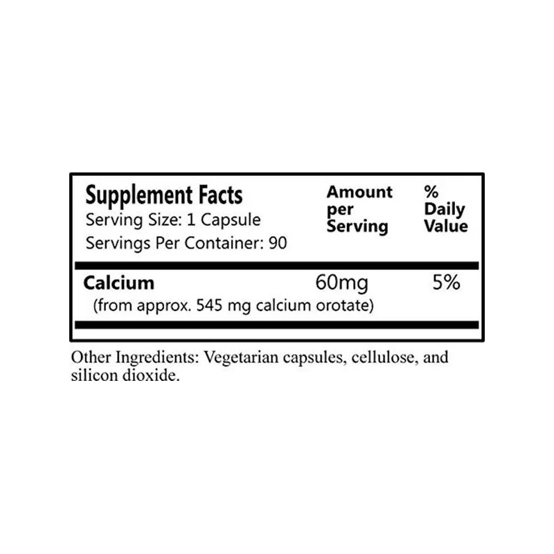 Calcio Orotato Daily Manufacturing 90 Cpsulas Vegetarianas Sin Gluten