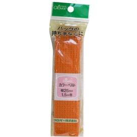 Clover カラーベルト 25mm幅 1.5m巻 オレンジ 26-178
