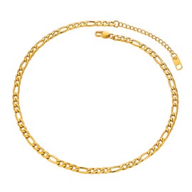 Prosteel Figaro Chain Gold Choker Necklace 4mm Dainty Cute Chains 14 Inch Chocker Layered Necklaces for Women Teen Girls