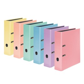 Original Falken PastelColor folder. Made in Germany. 8 cm wide DIN A4 pastel colour peach-orange ring binder file folder letter folder office folder plastic folder slotted folder motif folder